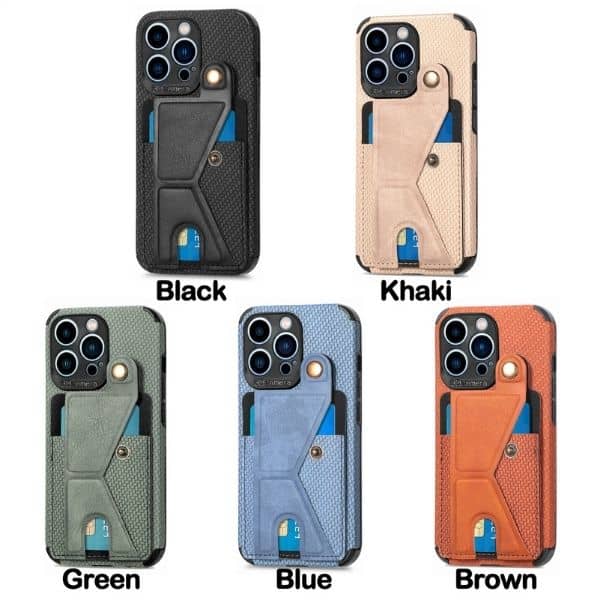 Carbon-Fiber-Coated-Card-Holder-iPhone-Case