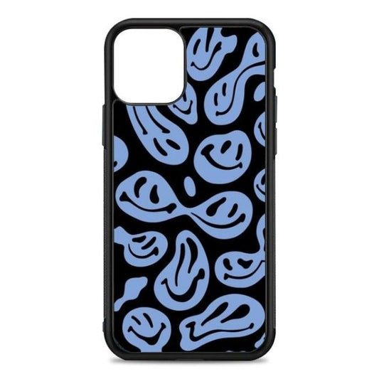 Blue Smiley iPhone Case