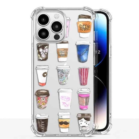 Creative-Paper-Cup-Pattern-iPhone-12-Case