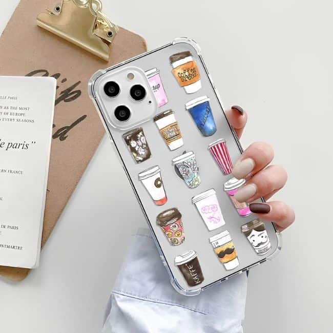 Creative-Paper-Cup-Pattern-iPhone-Case