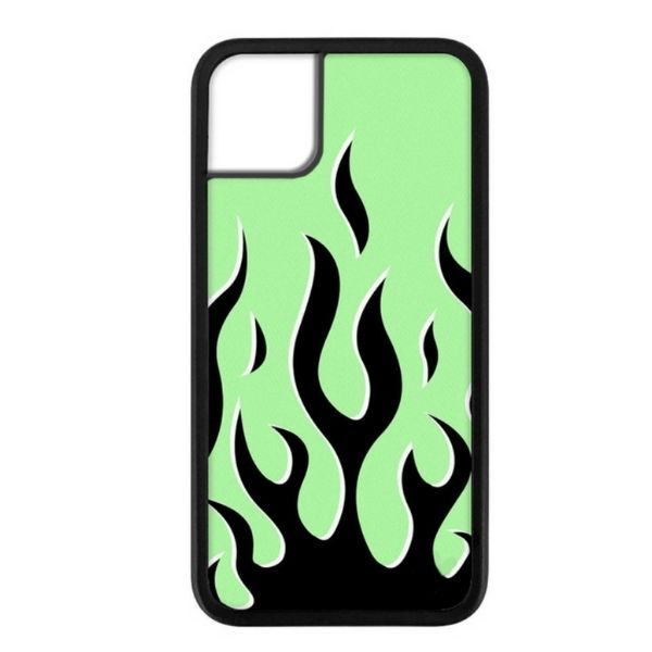 Green-Flame-Pattern-iPhone-Case